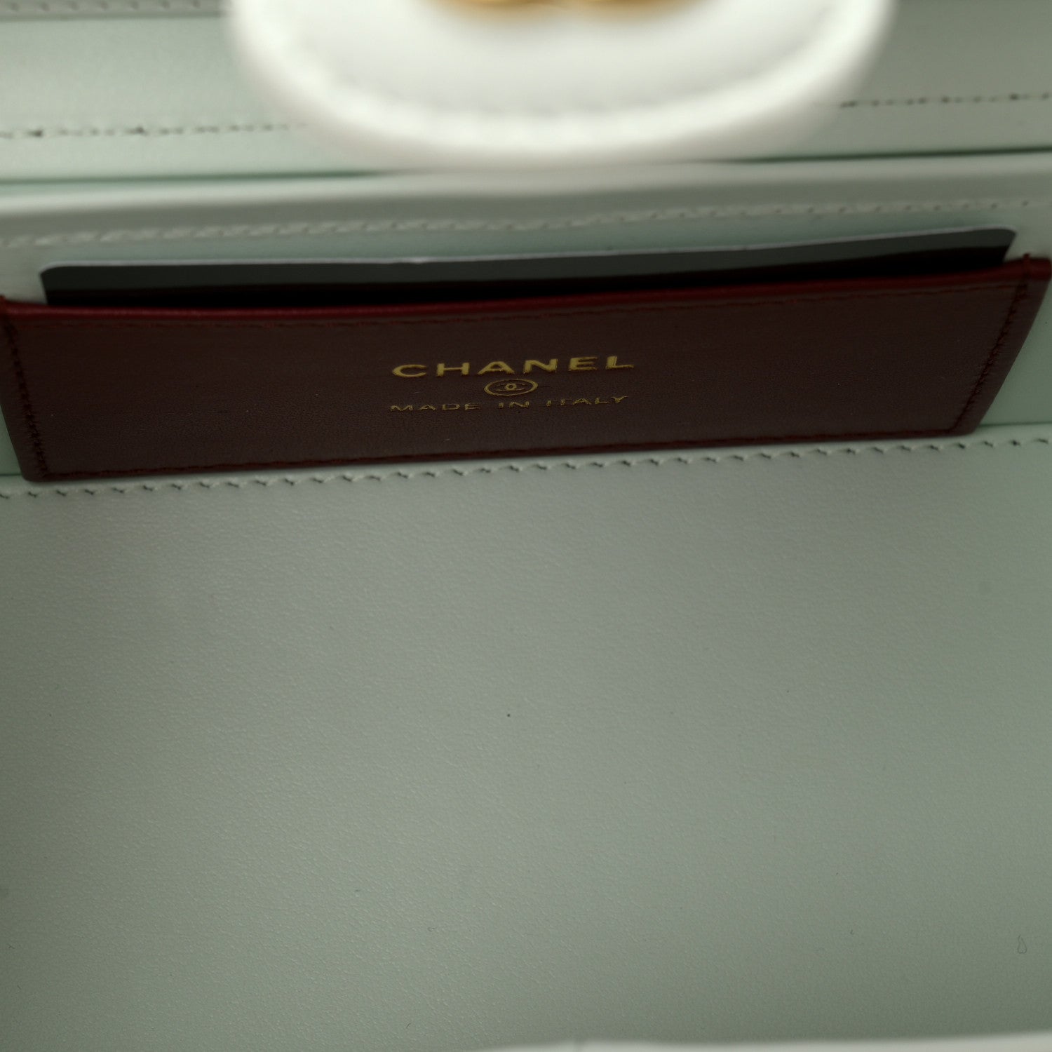 Chanel Shiny Caviar Preppy Coco Long Vanity With Strap Light Blue 5 of 12
