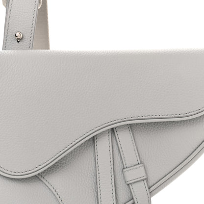 Christian Dior Grained Calfskin Mens Mini Saddle Bag Gray 8 of 12