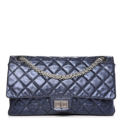 Chanel Metallic Aged Calfskin Quilted 2.55 Reissue 226 Flap Blue 1 of 9