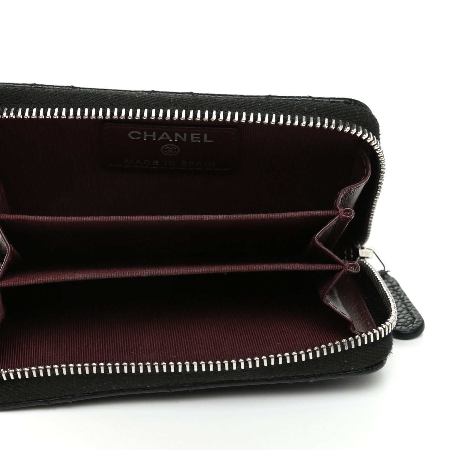 Chanel Caviar Quilted Zip Coin Purse Black 4 of 7