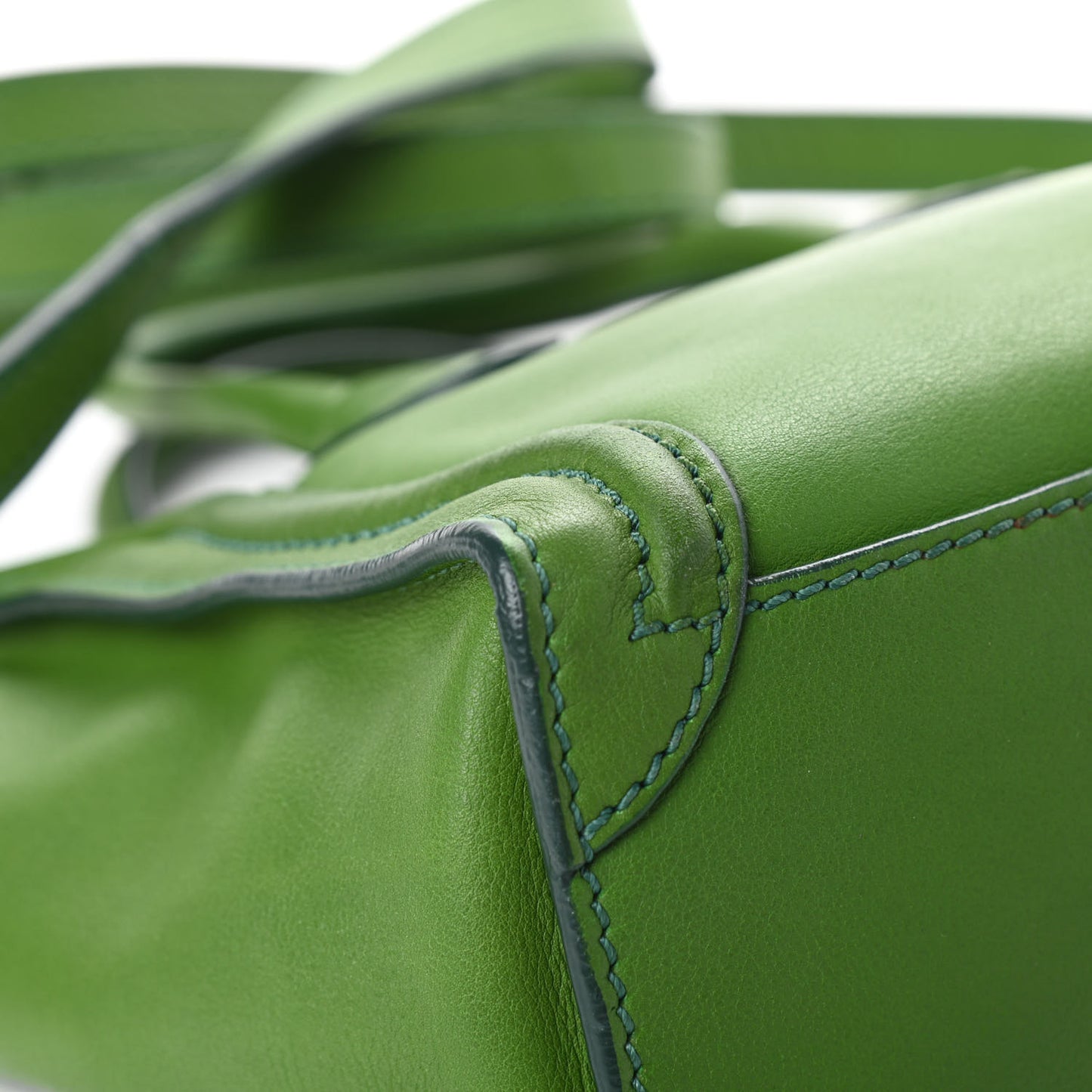 Smooth Calfskin Nano Luggage Grass Green