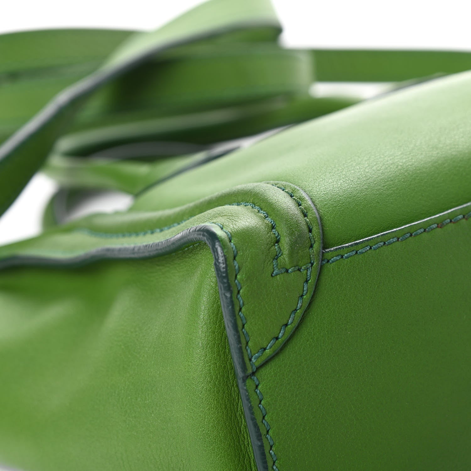 Celine Smooth Calfskin Nano Luggage Grass Green 12 of 15