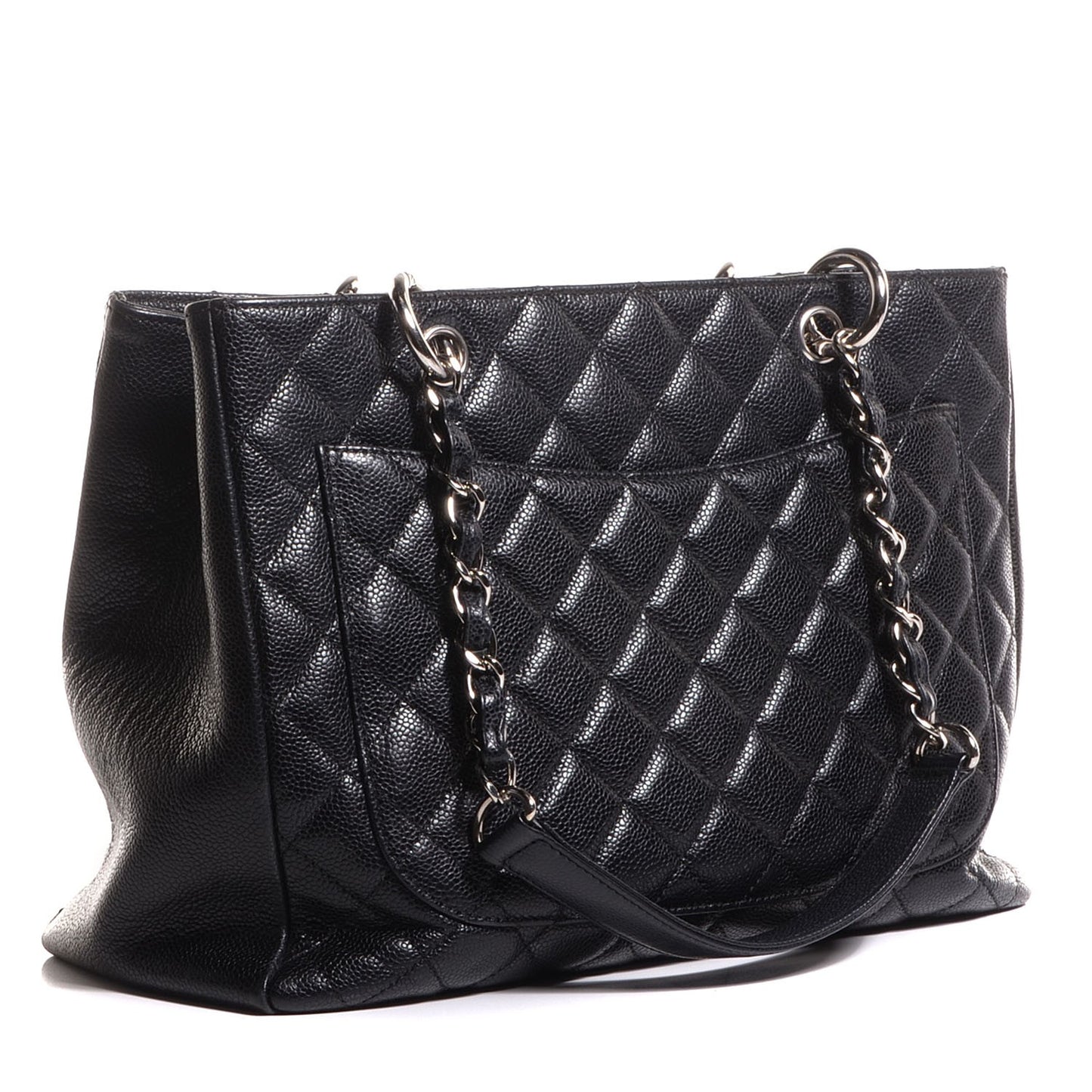 Caviar Quilted Grand Shopping Tote GST Black