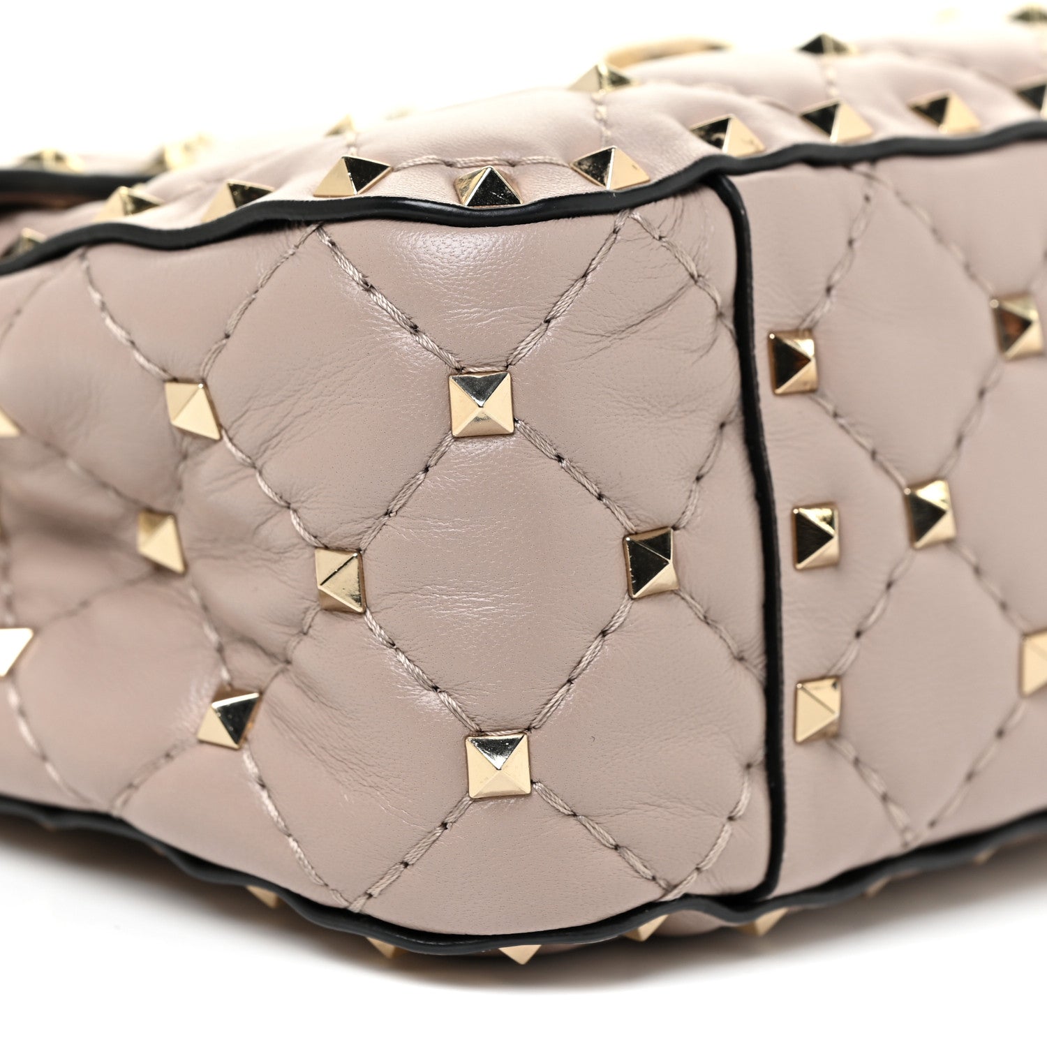 Valentino Garavani Lambskin Medium Rockstud Spike Shoulder Bag Poudre 9 of 10