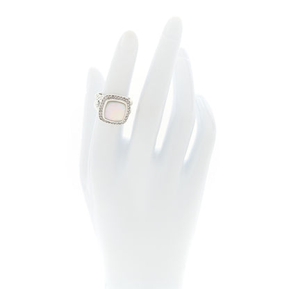 David Yurman Sterling Silver Diamond Moon Quartz 11mm Albion Ring 50 5.5 2 of 5