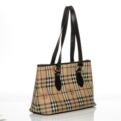 Burberry Haymarket Check Medium Regent Tote Chocolate 3 of 6