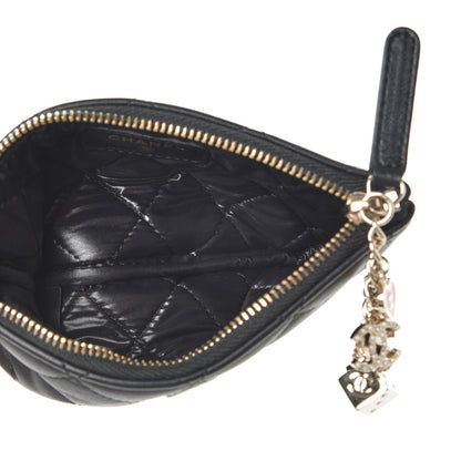 Chanel Lambskin Quilted Casino Coin Purse Black 5 of 8