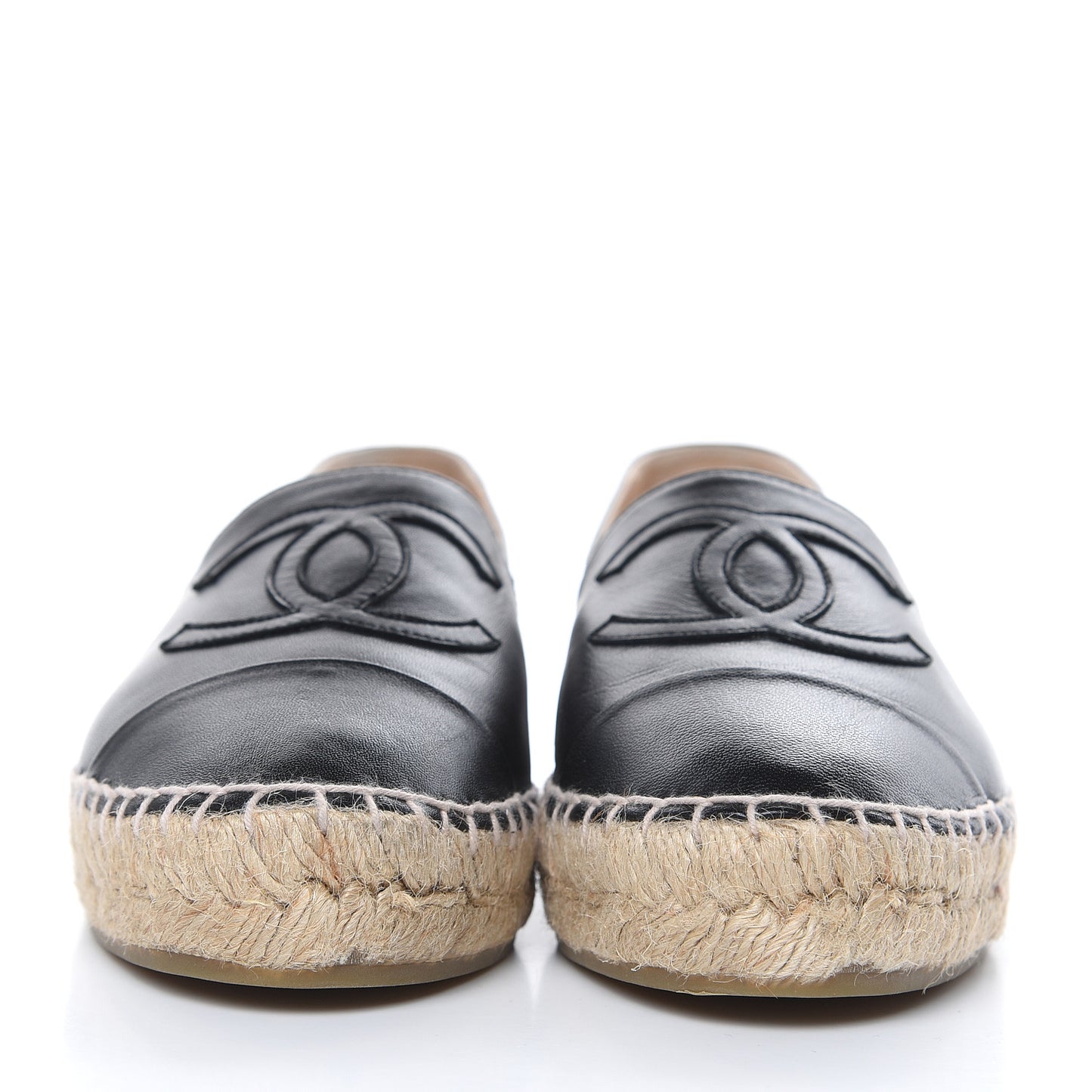 Lambskin CC Espadrilles 36 Black