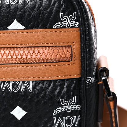 MCM Visetos Camera Crossbody Bag Black Cognac 15 of 17