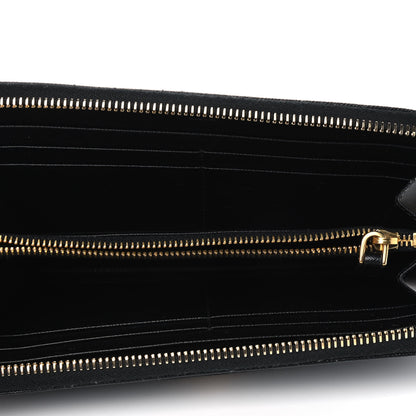 Prada Saffiano Triangle Zip Around Wallet Black 4 of 4