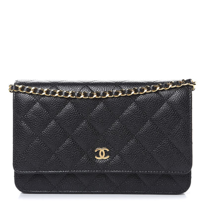 Chanel Caviar Quilted Wallet On Chain WOC Black 1 of 10