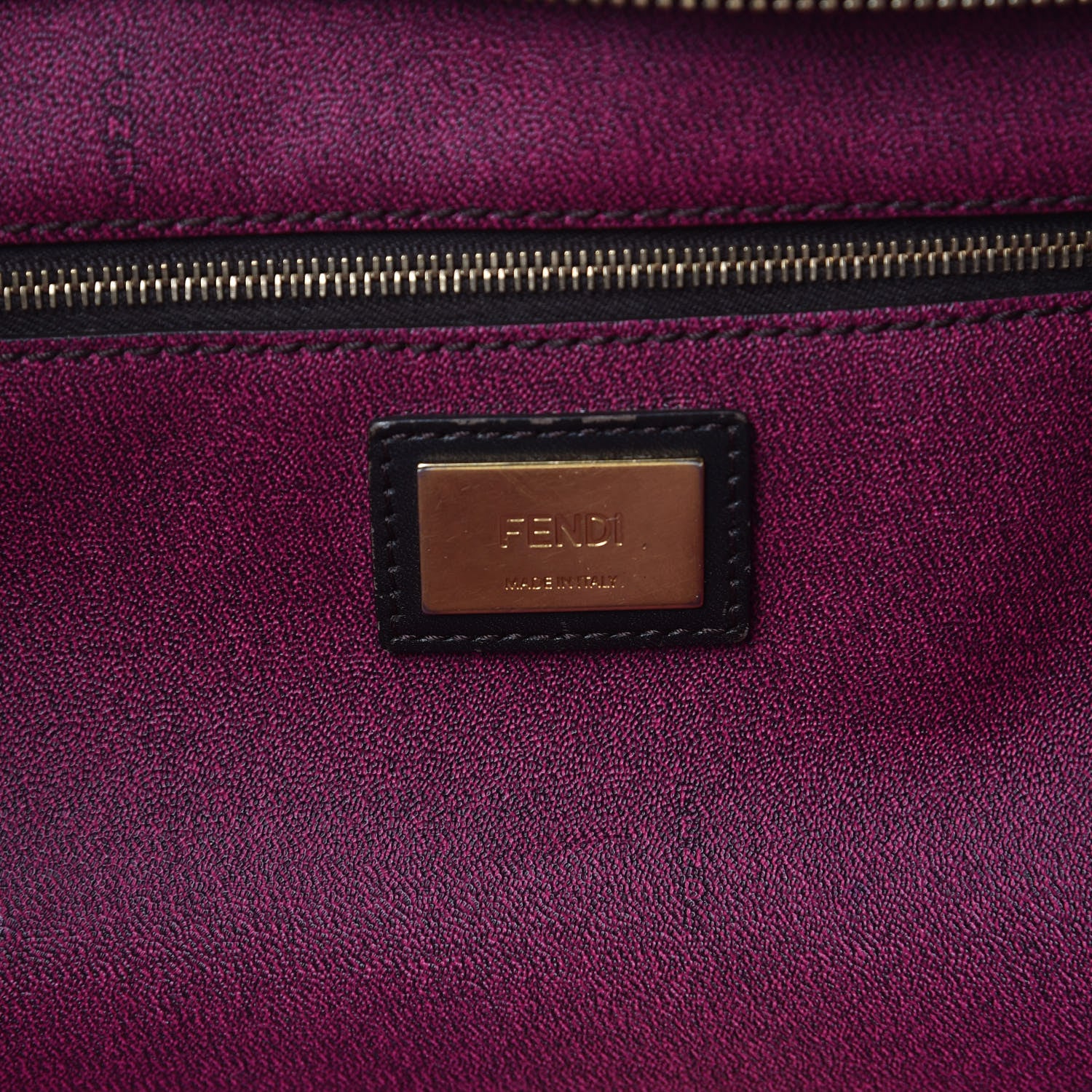 Fendi Zucca Spalmati Medium Roll Tote Tobacco Fuxia 5 of 19