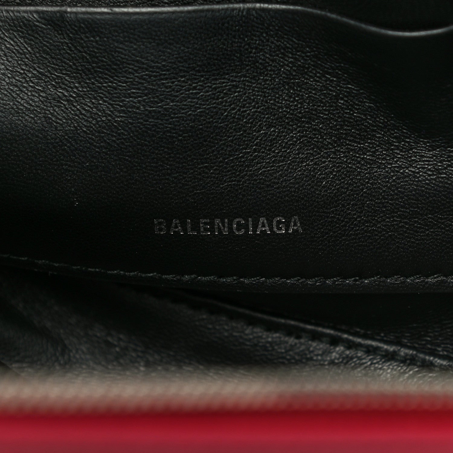 Balenciaga Shiny Day Calfskin M Triangle Pouch Rouge Grenat 6 of 13