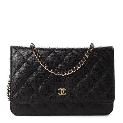 Chanel Caviar Quilted Wallet On Chain WOC Black 1 of 12
