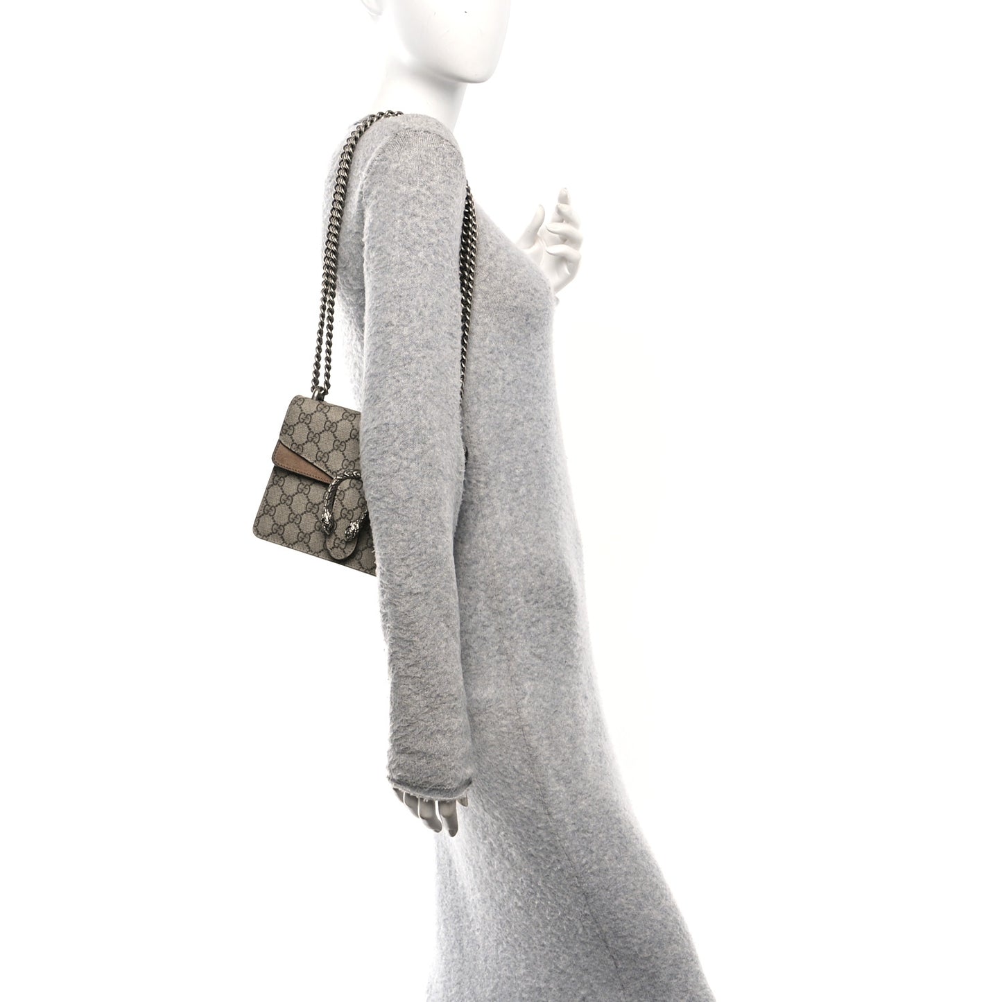 GG Supreme Monogram Mini Dionysus Shoulder Bag Taupe