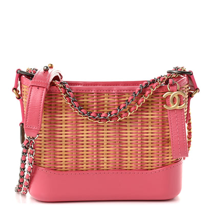 Chanel Rattan Calfskin Small Gabrielle Hobo Beige Pink 1 of 10