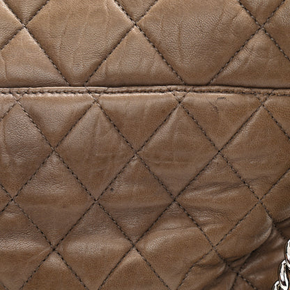 Chanel Washed Lambskin Quilted Maxi Chain Around Flap Taupe 11 of 11