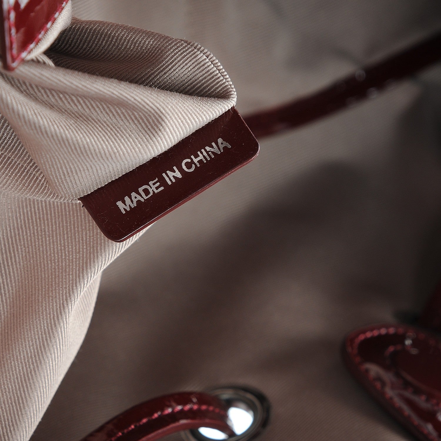 Burberry Supernova Check Drawstring Tote Berry Red 10 of 10