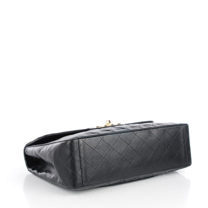 Chanel Lambskin Quilted XL Jumbo Single Flap Black 4 of 13