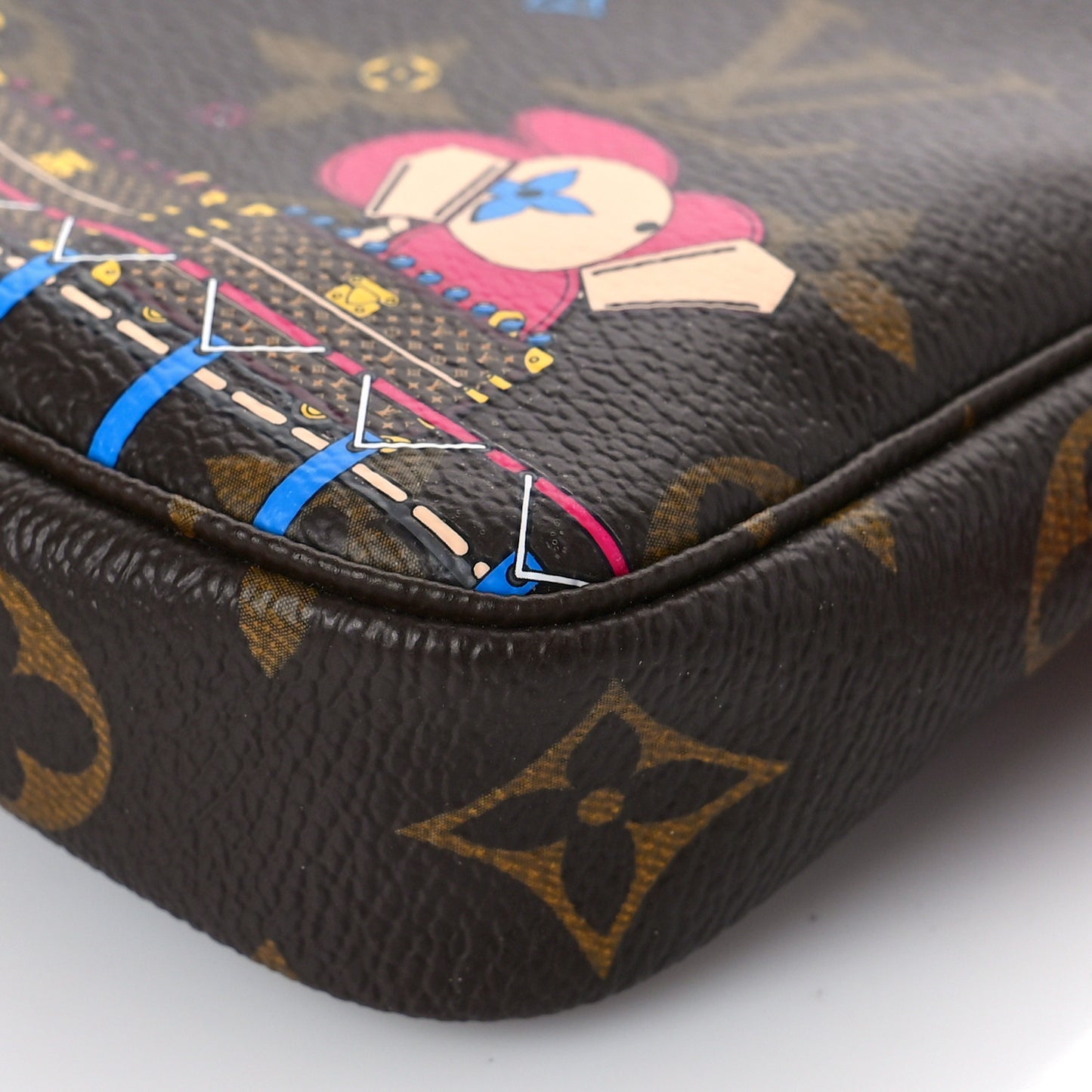 Monogram 2020 Christmas Animation Roller Coaster Mini Pochette Accessories Pivoine