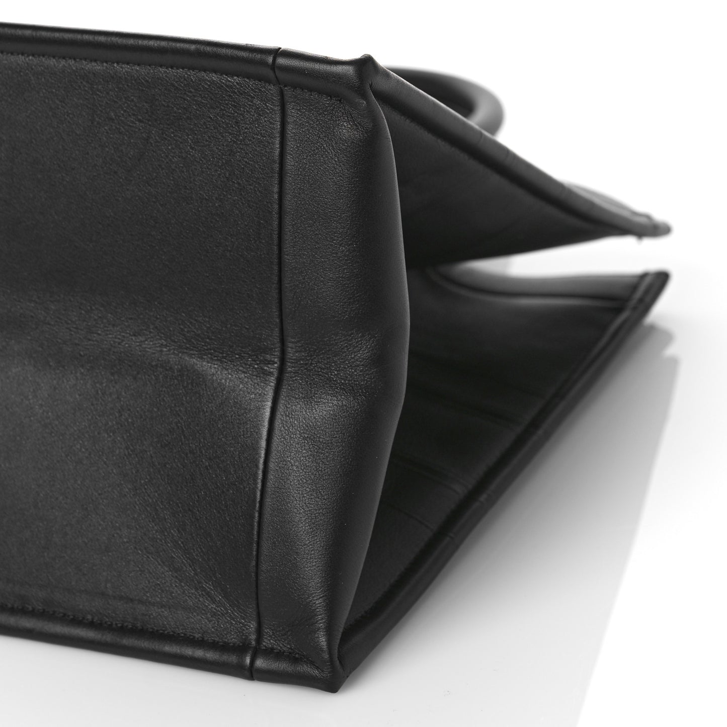 Calfskin Embossed Medium Book Tote Black