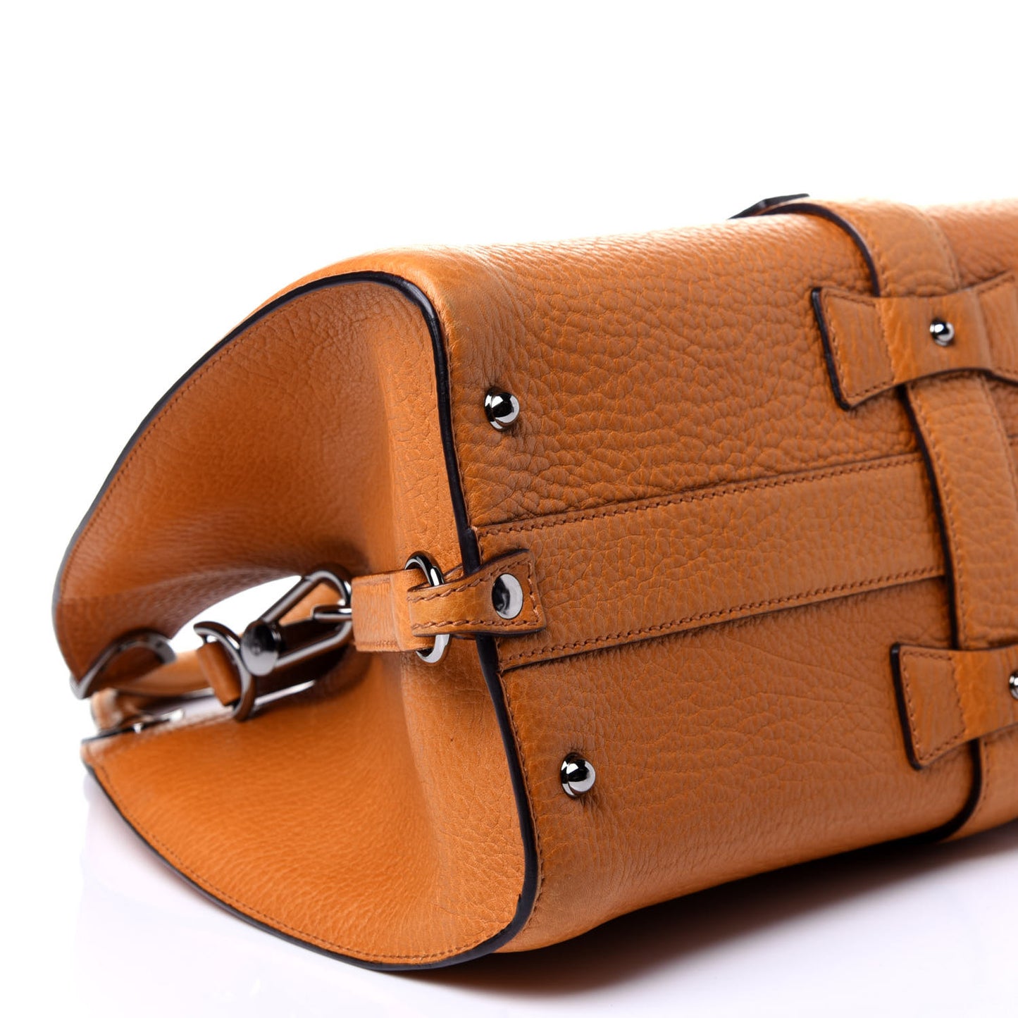 Pebbled Calfskin Medium Stirrup Top Handle Bag