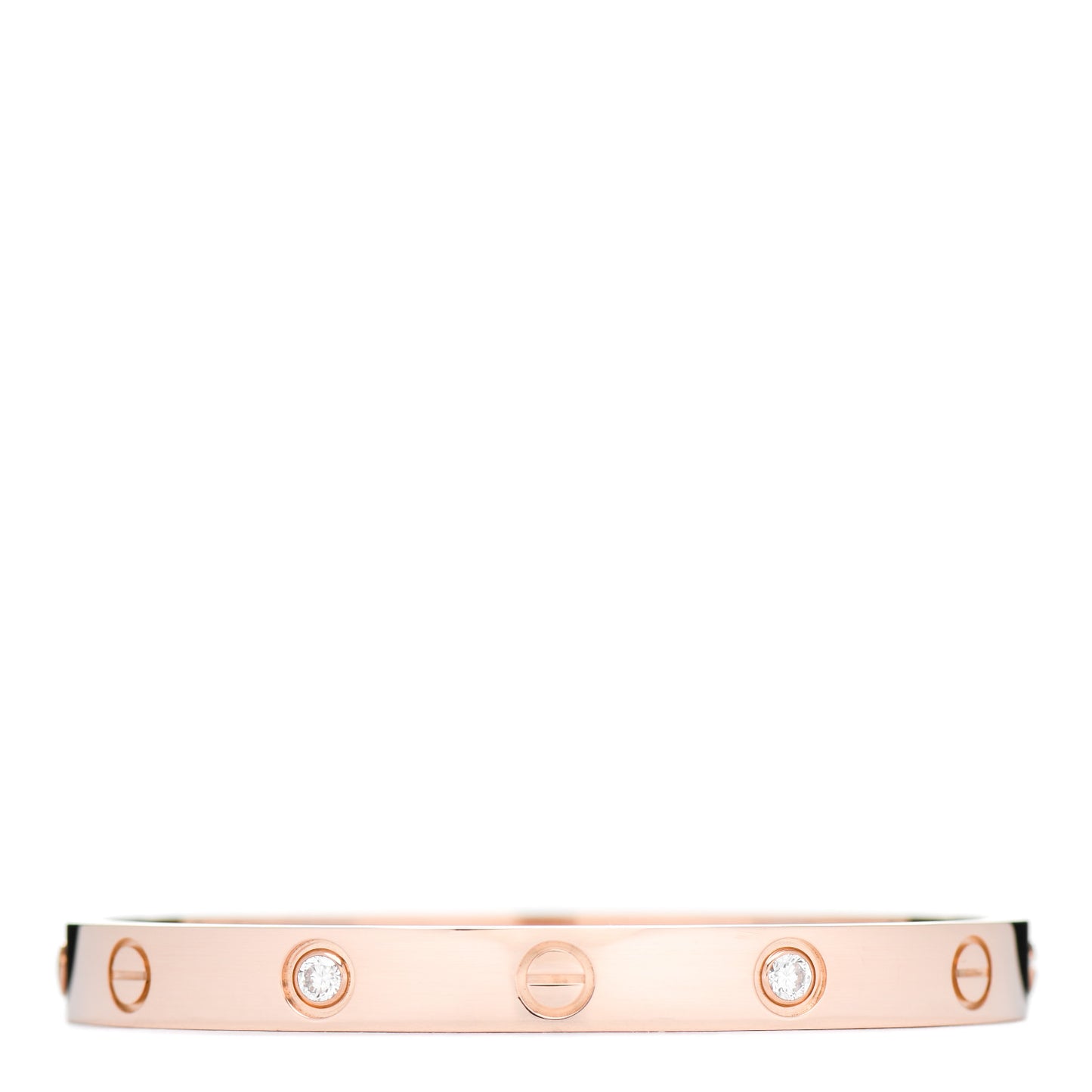 18K Pink Gold 4 Diamond LOVE Bracelet 16