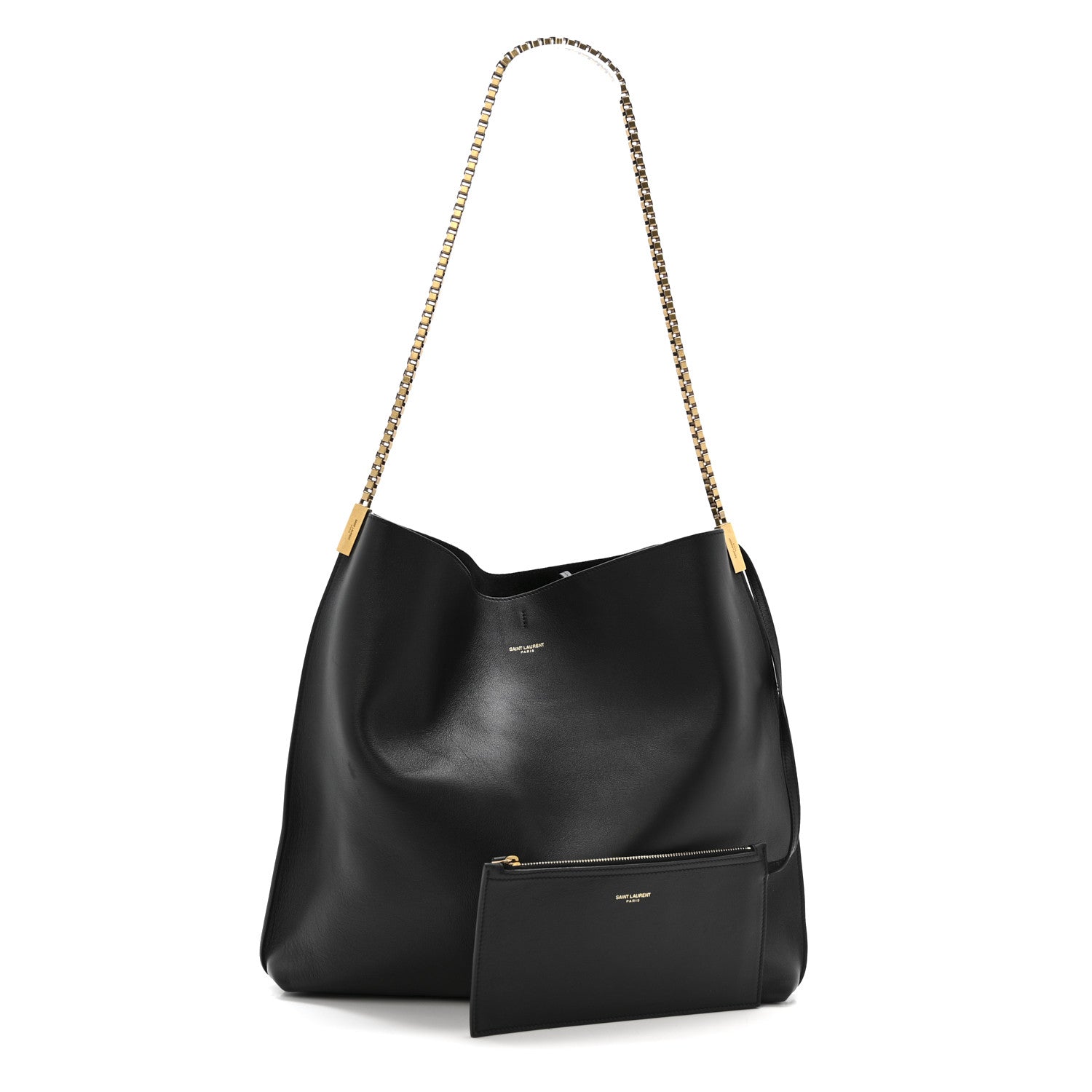 Saint Laurent Calfskin Medium Suzanne Hobo Black 3 of 12
