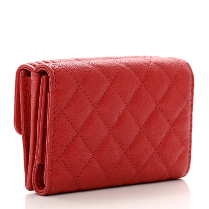 Chanel Caviar Quilted Small Boy Flap Wallet Red 3 of 11