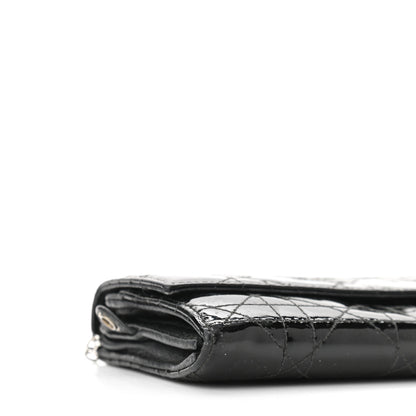 Christian Dior Patent Cannage Rendez-vous Chain Wallet Black 8 of 9