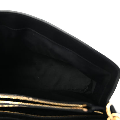 Saint Laurent Calfskin Y Quilted Monogram Medium Loulou Chain Satchel Black 5 of 9