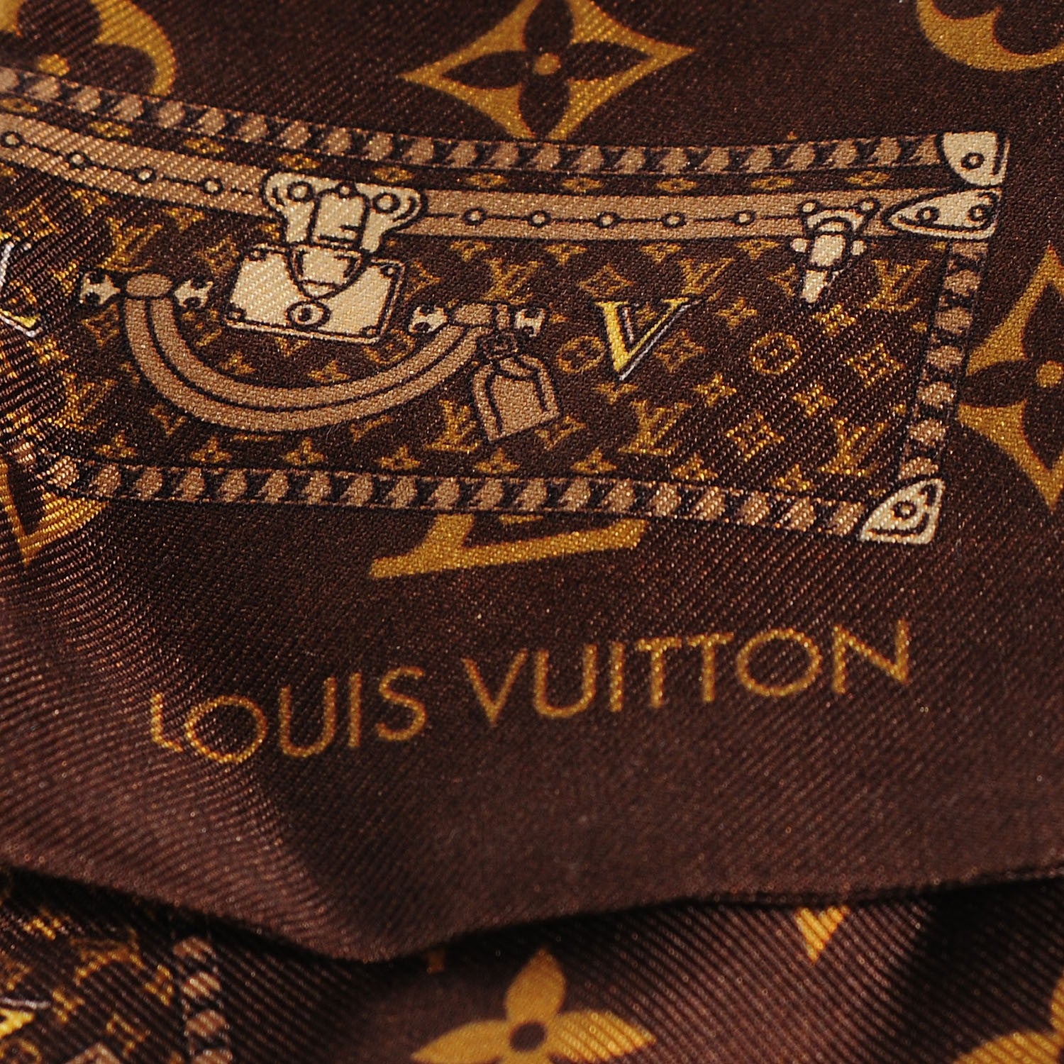 Louis Vuitton Silk Monogram Trunks Bandeau 3 of 5