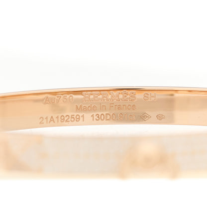 Hermes 18K Rose Gold Diamond PM Collier De Chien Pave Bracelet SH 3 of 3