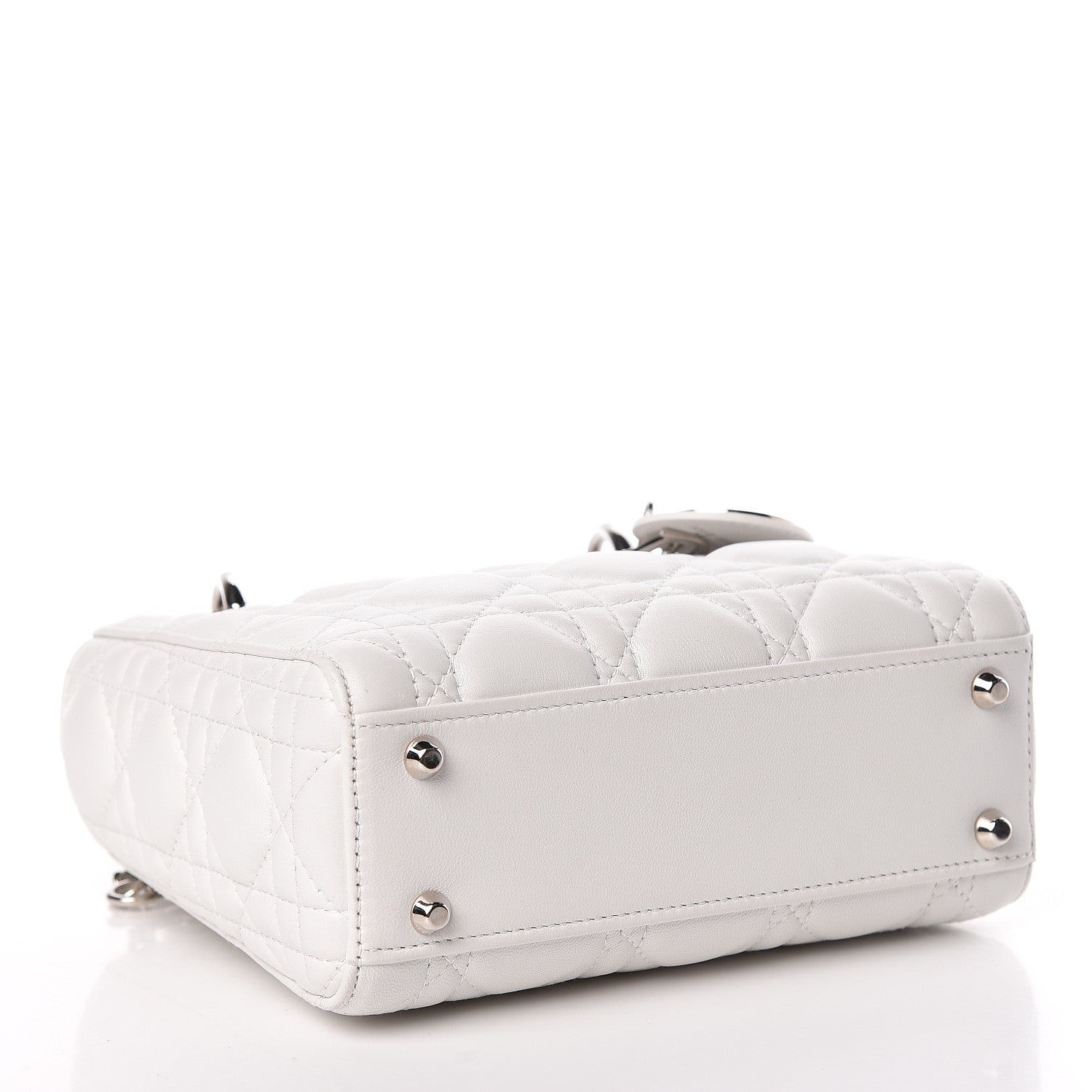 Christian Dior Lambskin Cannage Mini Lady Dior White 4 of 10