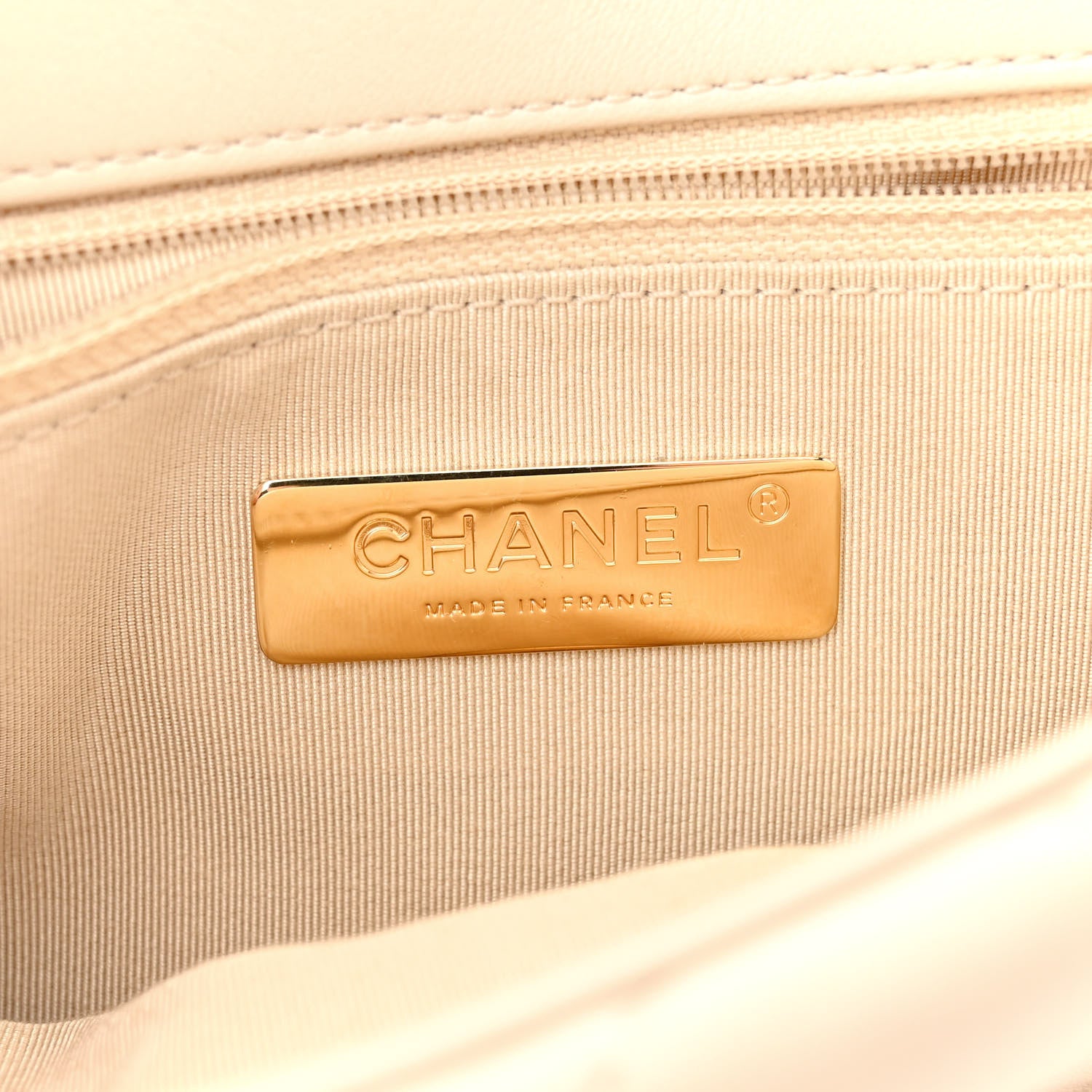 Chanel Lambskin Quilted Medium Chanel 19 Flap Beige 6 of 13