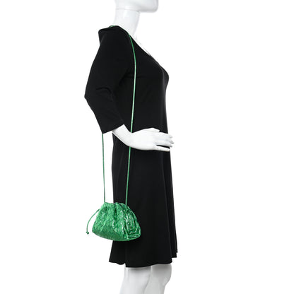 Bottega Veneta Metallic Nappa Intrecciato The Mini Pouch Parakeet 2 of 10
