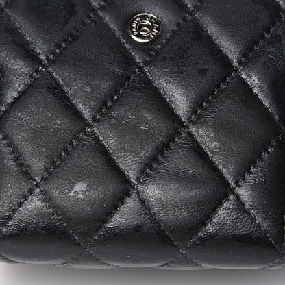 Chanel Lambskin Quilted Compact Boy Wallet Black 9 of 12