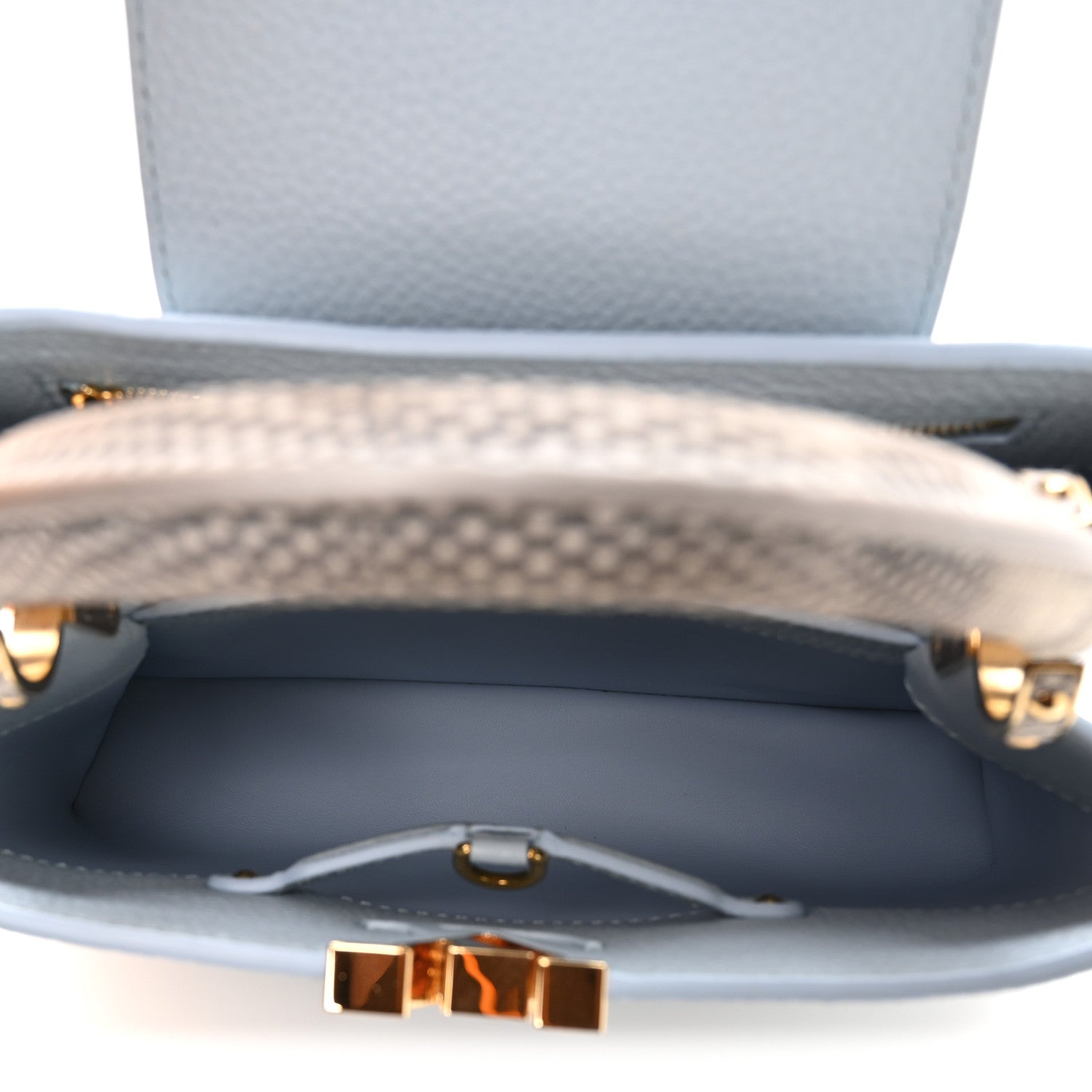 Louis Vuitton Taurillon Snakeskin Capucines BB Olympe Blue 9 of 19