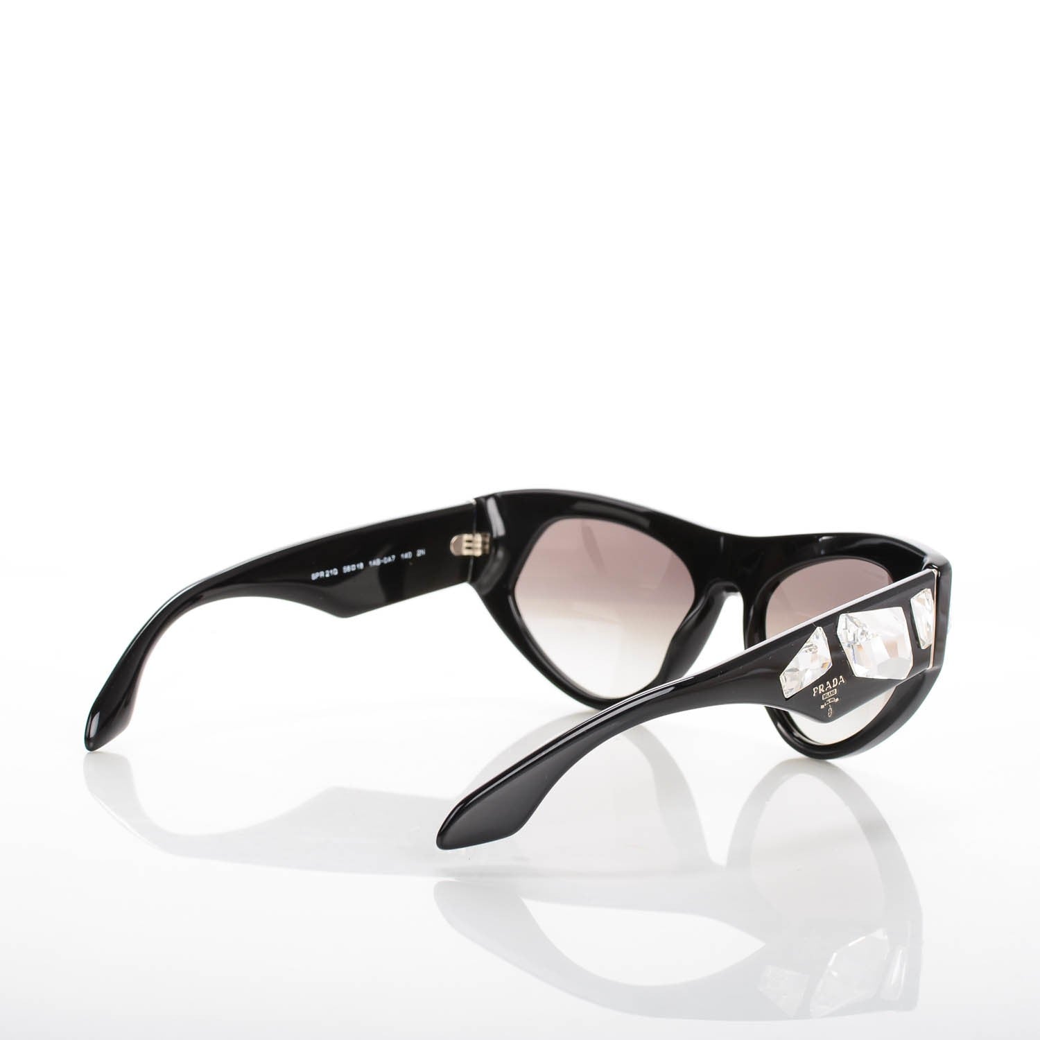 Prada Crystal Voice Sunglasses SPR 21Q Black 3 of 7