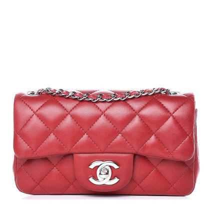 Chanel Lambskin Quilted Extra Mini Flap Red 1 of 9