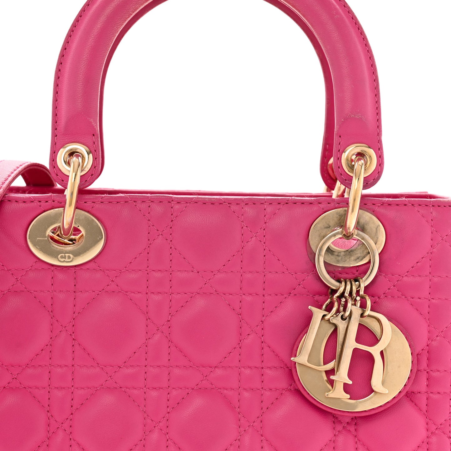 Lambskin Cannage Medium Lady Dior Pink