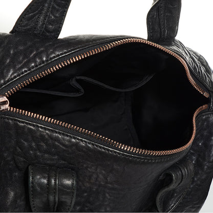 Alexander Wang Pebbled Lambskin Rocco Black Rose Gold Hardware 5 of 10