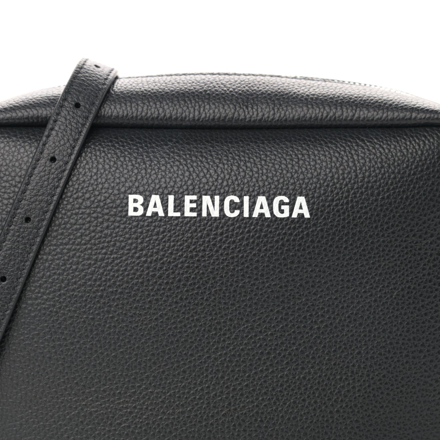 Calfskin Logo M Everyday Camera Bag Black