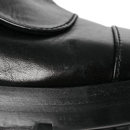 Chanel Calfskin Knit CC Short Boots 40 Black 12 of 13