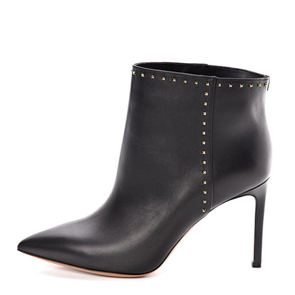 Valentino Garavani Calfskin Lovestud Ankle Boots 38 Black 1 of 9