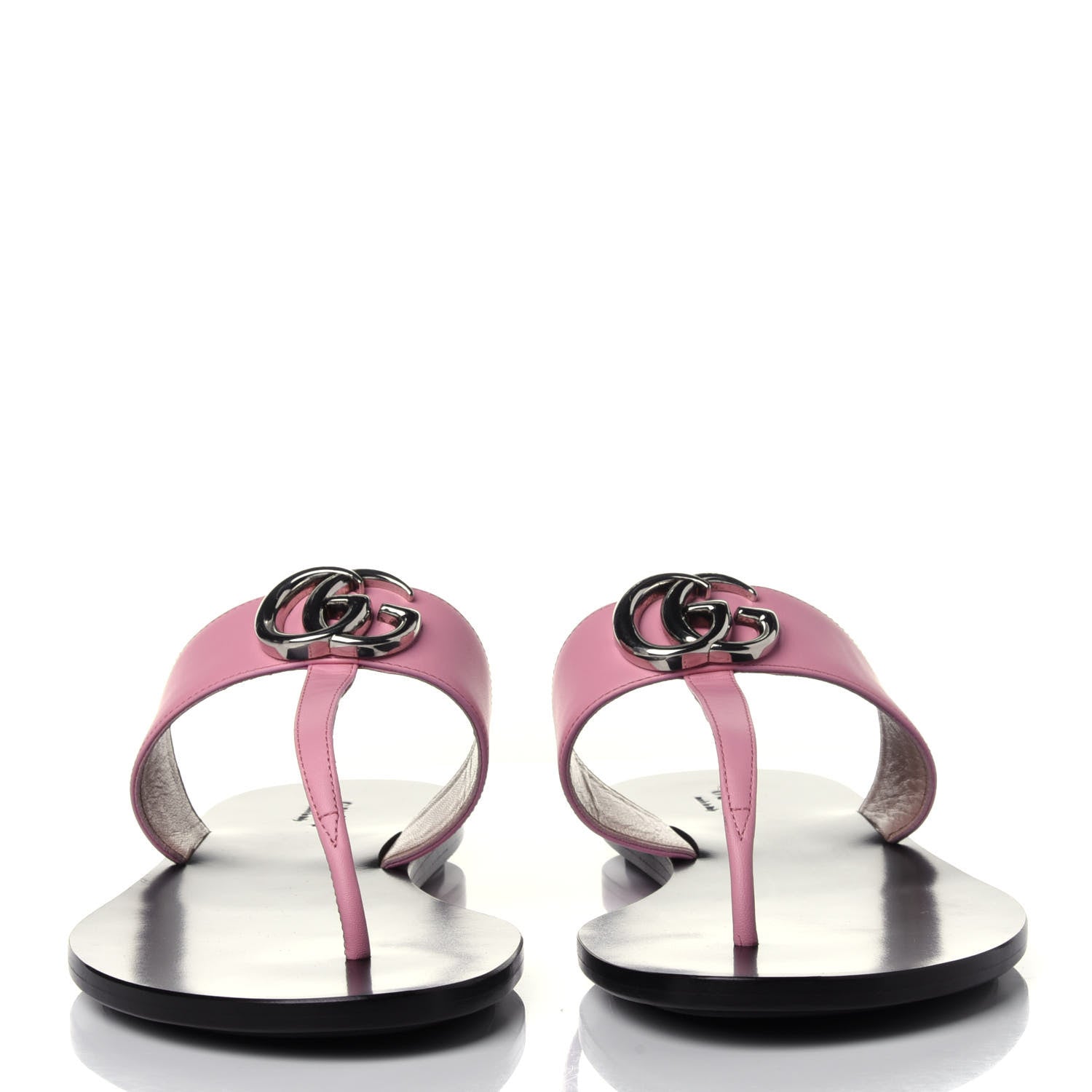 Gucci Calfskin GG Marmont Thong Sandals 38.5 Wild Rose 2 of 11