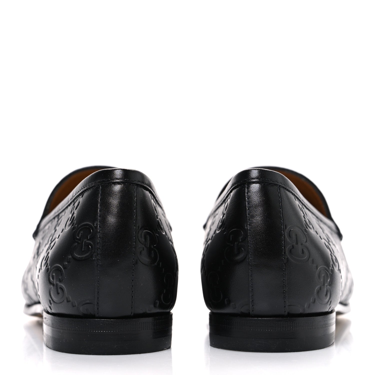 Gucci Betis Glamour Calfskin Guccissima Womens Jordaan Loafers 38 Black 6 of 11