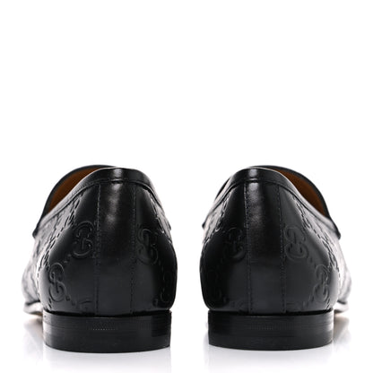 Gucci Betis Glamour Calfskin Guccissima Womens Jordaan Loafers 38 Black 6 of 11