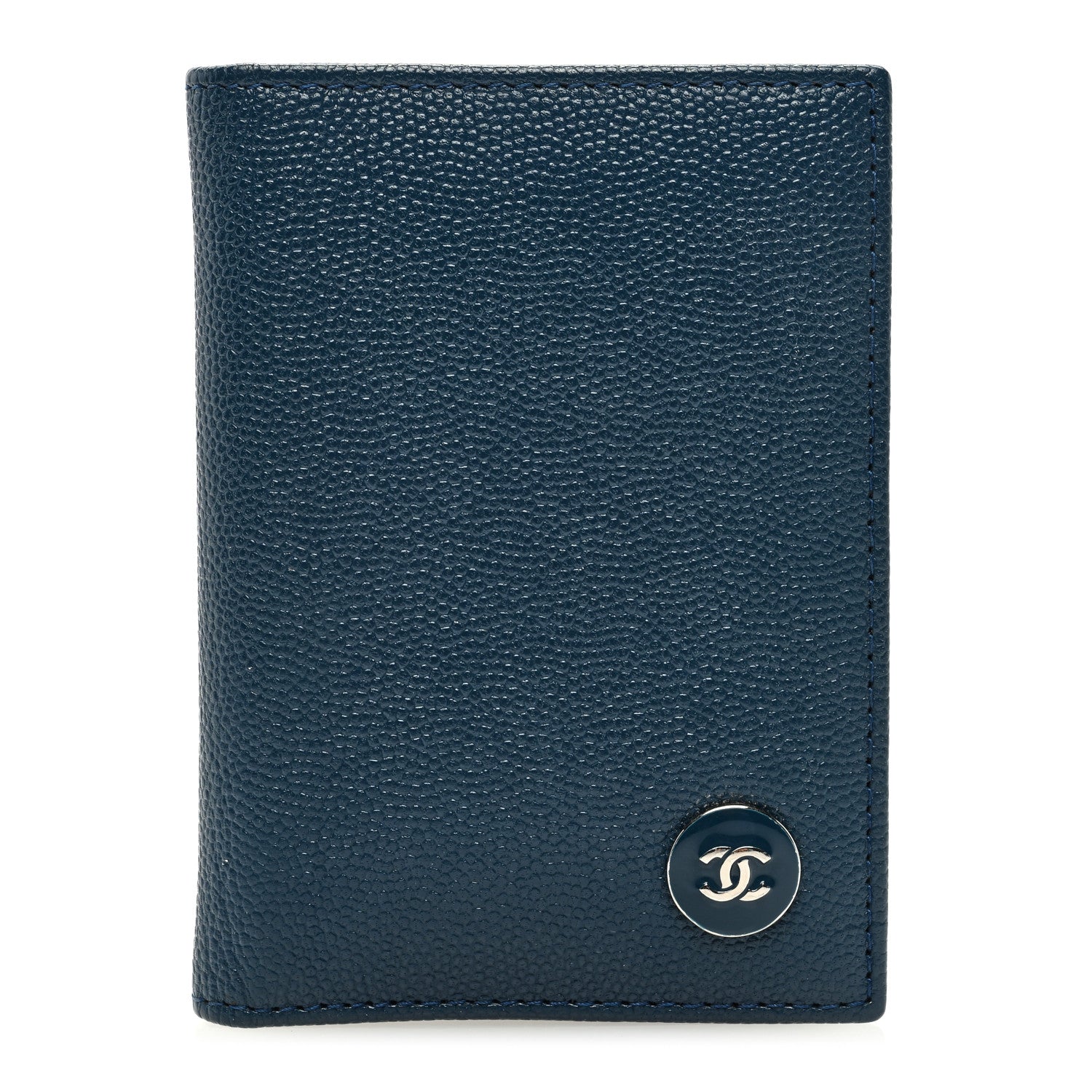 Chanel Caviar CC Card Holder Blue 1 of 8