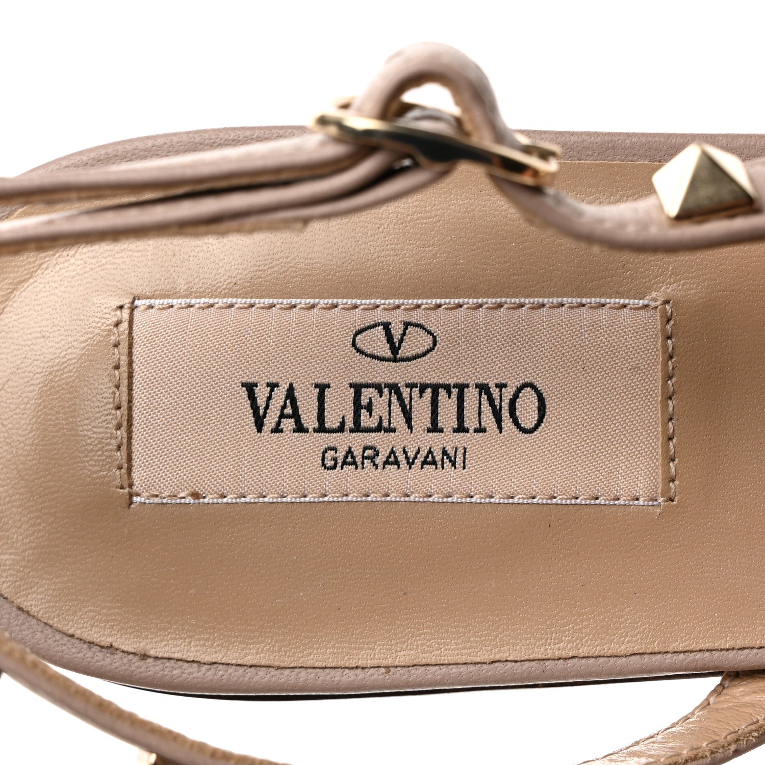 Valentino Garavani Nappa Rockstud Slingback Flats 39 Poudre 6 of 8